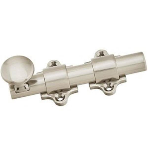 Patioplus 4 in. Solid Brass Surface Mounted Dutch Door Security Bolt, Stain Brass PA3251329 - main